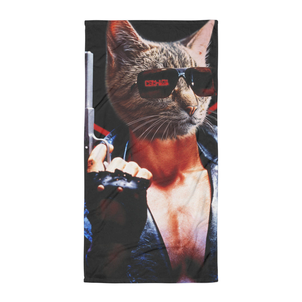 The Felinator Beach & Bath Towel